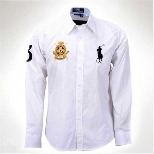 Ralph Lauren Men White Big Pony Long Sleeved Shirts(reasonable,Retro,In stock ,Rivet) Ralph Lauren Men White Big Pony Long Sleeved Shirts(reasonable,Retro,In stock ,Rivet)